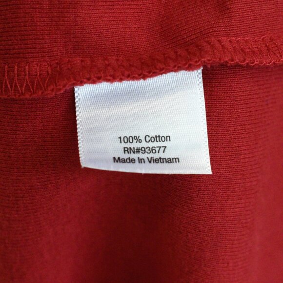 St Johns Bay Long Sleeve Shirts Womens M Lot 3 Red 100 Cotton Knit Top Tee Xmas - Picture 6 of 6